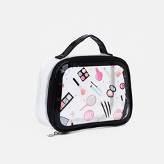 Косметичка на молнии, цвет черный/прозрачный NO Brand