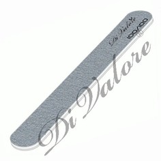 Пилка prof для искусственых и натуральных ногтей серая прямая абразивность 100/100 (108-002) DI Valore