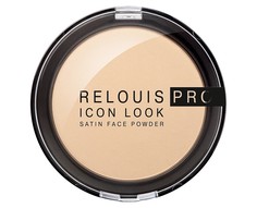 Пудра компактная pro icon look satin face powder тон 01 (relouis)