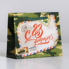 Пакет подарочный ламинированный горизонтальный, упаковка, Доступные Радости