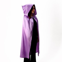 Карнавальный плащ взрослый, атлас, цвет фиолетовый, длина 120 см Страна Карнавалия