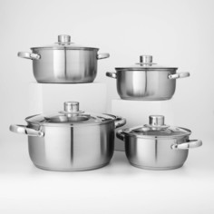 Набор кастрюль из нержавеющей стали доляна