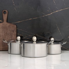 Набор кастрюль из нержавеющей стали NO Brand