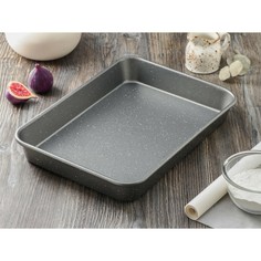 Противень magistro gourmet range, 37×27×5 см, толщина 0,6 мм, антипригарное покрытие, цвет серый