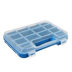 Коробка для рыболовных мелочей к-14, пластмасса, 23.5 х 16 х 4.5 см, синяя NO Brand