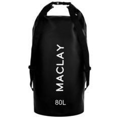 Гермомешок туристический maclay 80l, 500d, цвет чёрный