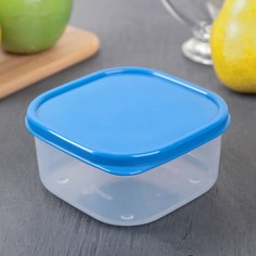 Контейнер квадратный доляна, пищевой, 400 мл, цвет синий