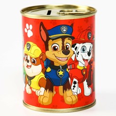 Копилка металлическая, 9,5 см х 7,5 см х 7,5 см PAW Patrol