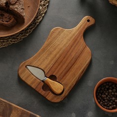 Набор для подачи сыра magistro shape, нож, доска