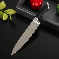 Нож кухонный доляна venus, длина лезвия 20 см, цвет черный