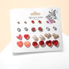 Набор серьги 12 пар Queen Fair