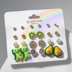 Набор серьги 12 пар Queen Fair