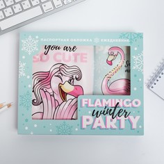 Набор flamingo winter party: паспортная обложка-облачко и ежедневник-облачко
