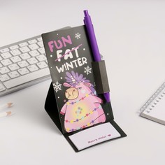 Ручка на открытке с бумажным блоком fun winter, 20 листов Art Fox