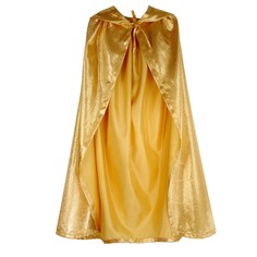 Карнавальный плащ детский,атлас,цвет золото с завитком длина 100см Страна Карнавалия