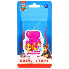Свеча в торт цифра 3 PAW Patrol