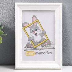 Фоторамка пластик l-1 10х15 см белый (пластиковый экран) Keep Memories