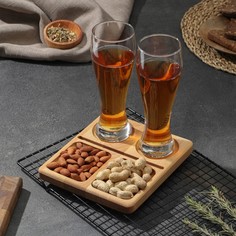 Блюдо для подачи adelica, 20×18×1,8 см, пропитано маслом, береза