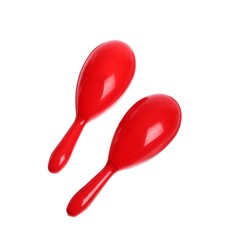 Маракас однотонный, набор 2 шт., цвет алый NO Brand