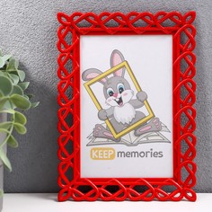 Фоторамка пластик l-7 10х15 см красный (пластиковый экран) Keep Memories