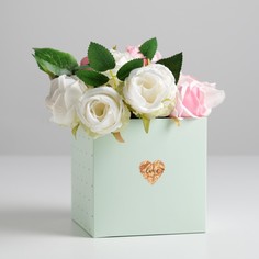 Коробка для цветов с pvc крышкой Дарите Счастье