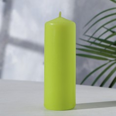 Свеча - цилиндр, 4×12 см, 15 ч, фисташковая Богатство Аромата