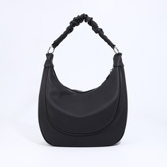 Сумка-мешок на молнии, наружный карман, длинный ремень, цвет тёмно-серый NO Brand