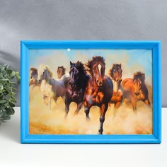 Фоторамка дерево с20 21х30 см, голубая NO Brand