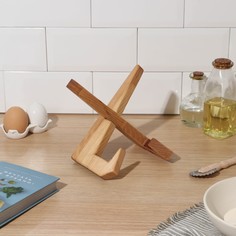 Подставка для книг, планшетов, 16,5×12,5×16,5 см, длина 1 детали 22,5 см, береза Adelica