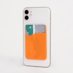 Картхолдер на телефон, цвет оранжевый NO Brand