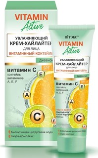 Крем-хайлайтер увлажняющий для лица spf15 дневной 40мл Viteks