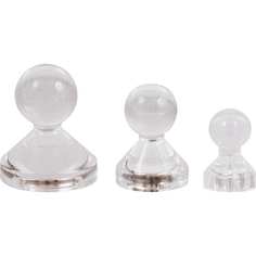 Набор прозрачных неодимовых магнитов для магнитно маркерной доски Forceberg