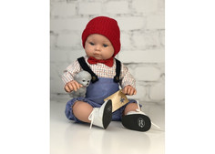 Куклы и одежда для кукол Lamagik S.L. Пупс Артур в бриджах и красной шапке 45 см