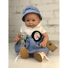 Куклы и одежда для кукол Lamagik S.L. Пупс Алисия в бело-голубом платье с игрушкой 47 см