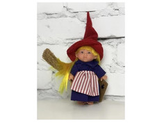 Куклы и одежда для кукол Lamagik S.L. Пупс-мини Ведьмочка в красной шляпе, с зелеными волосами 18 см