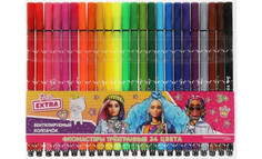 Фломастеры Умка трёхгранные Barbie 24 цвета Umka