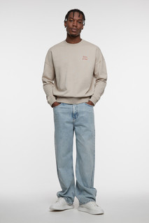 Свитшот oversize хлопковый с принтом Befree