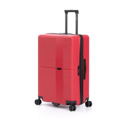 Чемодан Torber Elton, красный, ABS-пластик, 47х32х78 см, 96 л