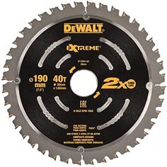 Диск пильный по дереву DeWalt EXTREME DT4394 190х30мм 40T