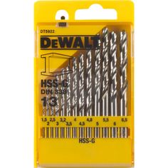 Набор сверл по металлу DeWalt DT5922 HSS-G 1.5-6.5мм 13шт