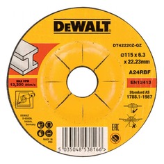 Круг шлифовальный по металлу DeWalt High Performance DWA4514IA 115х6.3x22.2мм