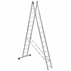 Лестница алюминиевая Алюмет двухсекционная 2x14 ступеней (5214) Alumet