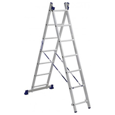 Лестница алюминиевая Алюмет двухсекционная 2x7 ступеней (5207) Alumet