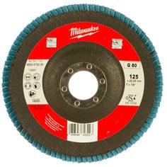 Круг лепестковый торцевой Milwaukee Zirconium 125x22.2мм Р80 (226)