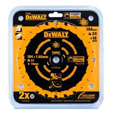 Диск пильный по дереву DeWalt CONSTRUCTION DT10302 184х16мм 24T