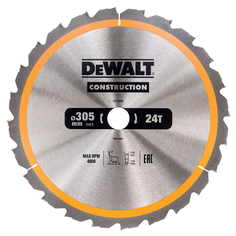 Диск пильный по дереву DeWalt CONSTRUCTION DT1958 305х30мм 24T