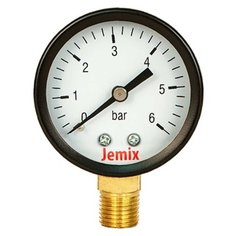 Манометр диаметр 50 мм, боковой, 6 бар, Jemix, XPS-R