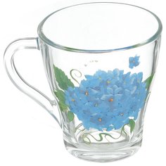 Кружка стекло, 250 мл, Грация Гортензия, С1649 Osz