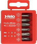 Набор бит Felo PZ1-3 и PH1-3 50 мм в упаковке, 6 шт 03291516