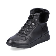 Ботинки Черные утепленные ботинки в спортивном стиле из комбинированных материалов Remonte